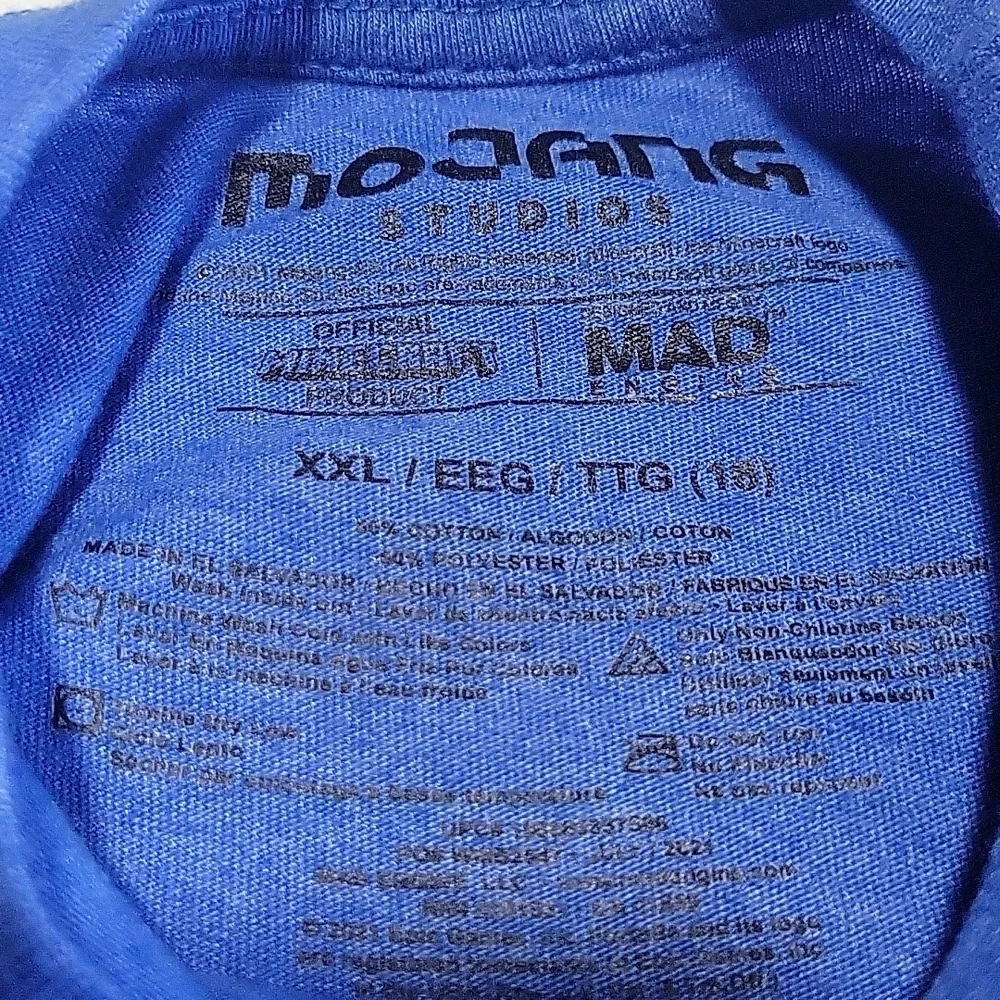 Minecraft Blue Graphic Tee Sz 16 - Picture 2 of 7